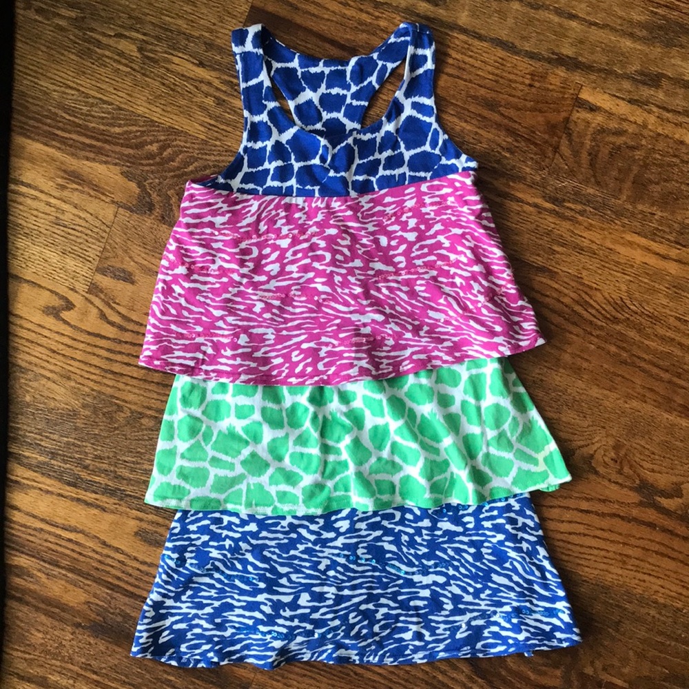 LAST CALL‼️Haven Girl tiered sleeveless animal print dress